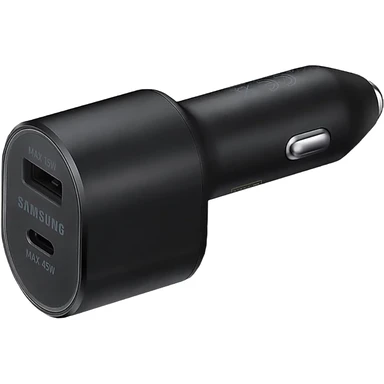 Samsung EP-L5300XBEGWW Universal Kfz-Ladegerät für Zigarettenanzünder mit USB-C 45 W / USB 15 W Schnellladefunktion, schwarz
