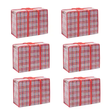 6-piece practical down comforter storage bag, space-saving, can be used to store clothes and bedding.68*50*24cm red