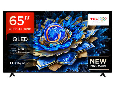 TCL 65T69C 65 Zoll QLED, Direct LED, 4K HDR, Smart Google TV Dolby Vision & Atmos, Game Master, Motion Clarity, Google Assistant & Alexa
