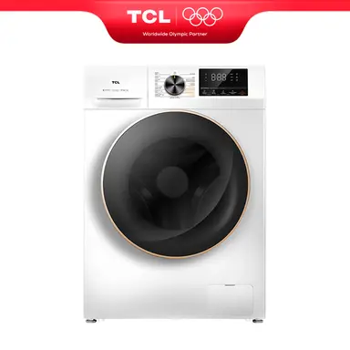 TCL Waschmaschine, 10 kg, Energieeffizienzklasse A mit Smart DD Motor, Bakterien-Eliminierungssystem, Dampfwäsche, Schnellwäsche 15 Min., Kindersicherung, Endzeitvorwahl [Energieklasse A] FP1210WA0
