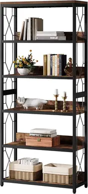 Tribesigns 180cm Tall 5-Tier Bookshelf, Open Bookcase for Living Room, Office, Bedroom, Floor Standing Display Shelving Unit, Sturdy Storage Shelf for Books, Decor, and More