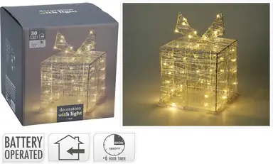GIFT BOX ACRYLIC 15CM 30 LED
