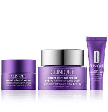 Clinique Smart Clinical Repair Serum Anti-Aging Limited edition Giftset (Rimpelcorrigerende moisturizer SPF 30 50ml + Complimentair serum 10ml + Oogcrème 5ml)