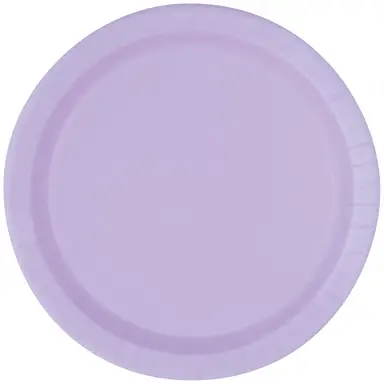 Unique Party Paper Plates, Lavender, 22cm, 16 Pack