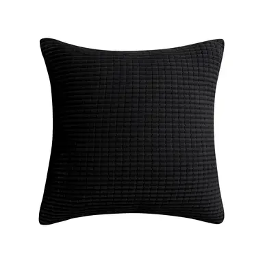 Deconovo fluweelkussenhoes zwart 45 x 45 cm 1 stuk
