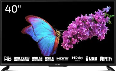 DYON Enter 40 PRO X2 - 100,3 cm (40-Zoll) Fernseher (Full HD, Triple Tuner (DVB-C/-S2/-T2), Hotelmodus, USB-Mediaplayer) [Energieeffizienzklasse G]