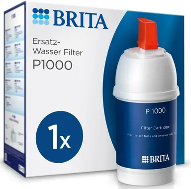 BRITA P1000 Ersatzfilterkartusche für BRITA Filterarmaturen - 1 Packung - Reduziert Chlor, Kalk und Verunreinigungen