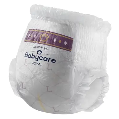 BC Babycare Couches‑culottes bébé Royal Lion Kingdom, ultra douces et respectueuses de la peau, L 38 lingettes, pour 9‑14 kg, bébés 7‑12 mois, conçues pour les tout‑petits