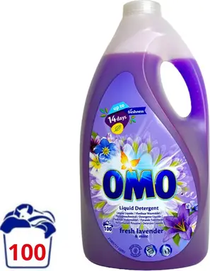 OMO Lessive liquide Lavande & Menthe 100 lavages 5L