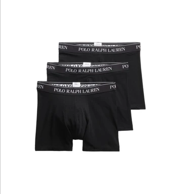 Ralph Lauren Stretch Cotton Boxer Brief 3-Pack - Polo Black