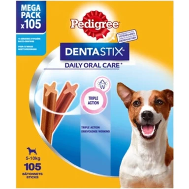PEDIGREE DENTASTIX Bâtonnets hygiène bucco-dentaire pour petit chien - 105 pièces