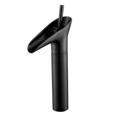 Homary Ashfie Classic Mono Enkele hendel hoge waterval wastafel mengkraan van massief messing in antiek zwart