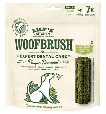 Lily’s Kitchen Woofbrush Dental Zahnkauartikel für Hunde S (bis 10 kg) 7 x 22 g