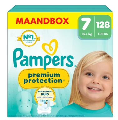 Pampers Premium Protection Luiers Maat 7 – 128 Luiers (Voordeelverpakking)