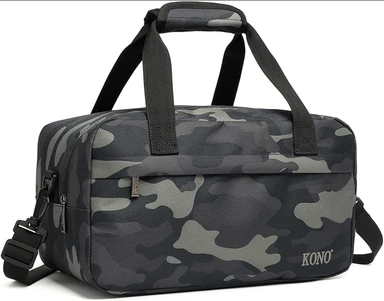 Kono 40x20x25 Handgepäck Reise-Handgepäck-Trolley Ryanair Unter-Sitz-Fluggepäck mit Schultergurt 20L (Tarnmuster)