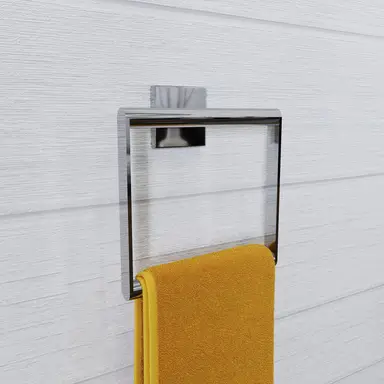 Croydex Chester Flexi-Fix Towel Ring - Chrome