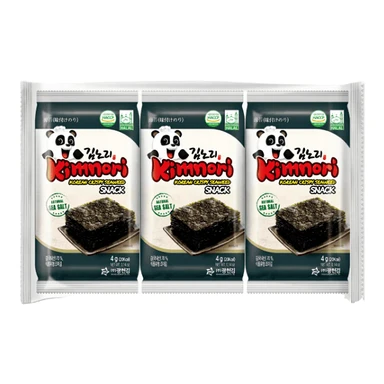 Kimnori Original Gekruide Zeewier Snack - 3 x 4 g