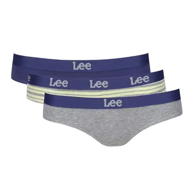 Lee Briefs Lilipad Drama blauw/citroenstreep/grijs melange - maat L