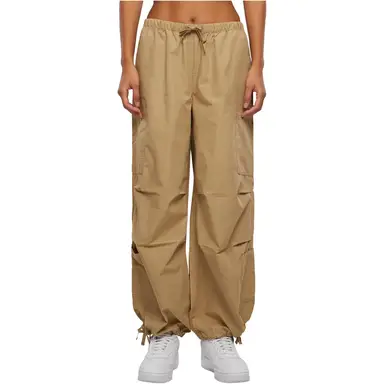 Urban Classics Ladies Cotton Cargo Parashute Pants Cargo Trousers unionbeige XL