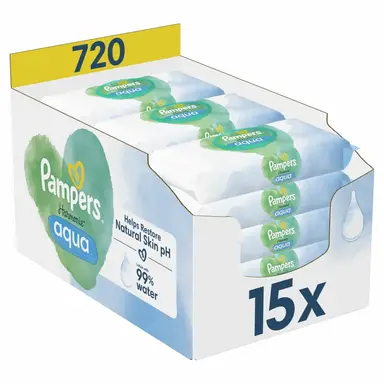 Pampers Harmonie Aqua babydoekjes 15 x 48 stuks