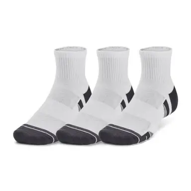 Under Armour Performance Tech Unisex 3-Pack Quarter Socks - White
