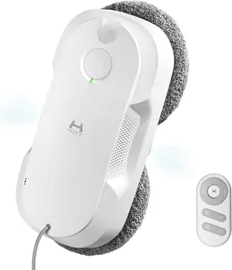 HUTT DDC56 Window Cleaner Robot with Remote Control, 3800Pa Intelligent Navigation Robot Vacuum Cleaner for Windows, Glass, Tiles, Bathroom Cleaning with Multiple Safety Guarantee