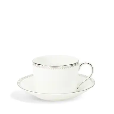 WEDGWOOD Vera Wang Grosgrain Fein Bone China Zuckerdose mit Platinkante