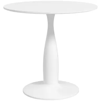 HOMCOM Dining Table Modern Round White D:80cm