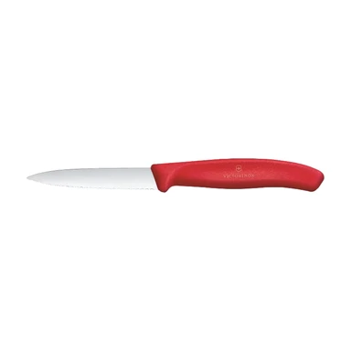 Victorinox Swiss Classic Gemüsemesser 8 cm Wellenschliff — Einzelstück — Küchengebrauch — Rot
