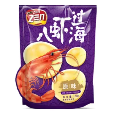 Zen Zen  Jumbo Prawn Crackers Original Flavor 70g Bag