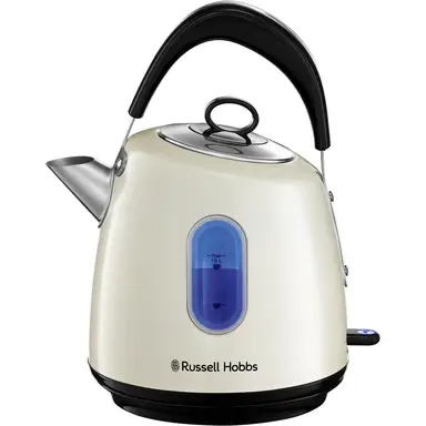 Russell Hobbs Stylevia Kettle, 1.5L, Dome, Top Handle, Fast Boil, Perfect Pour Spout, 3000 W, Stainless Steel, Cream - 28132