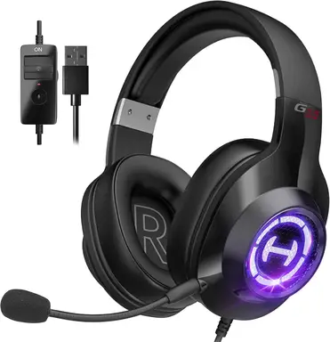 Edifier G2II Casque gaming filaire avec son surround 7.1, micro à réduction de bruit, RGB, haut-parleurs 50 mm - Noir