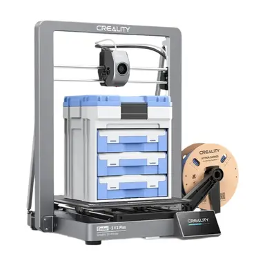 Creality Ender 3 V3 Plus 3D-printer - CoreXZ-structuur, 600 mm/s hoge printsnelheid, automatisch nivelleren, direct aangedreven extruder, stabiel metalen frame en drie-metalen spuitmond, groot afdrukformaat 300 x 300 x 330 mm