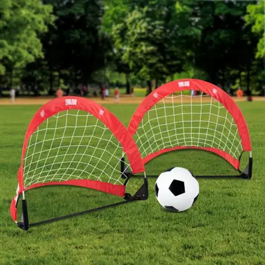 Hy-Pro Football Mini Pop Up Goal & Ball Set England FA Red 44x54cm