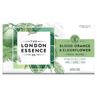 The London Essence Co. Orange & Elderflower Tonic Water 6X150ml Cans