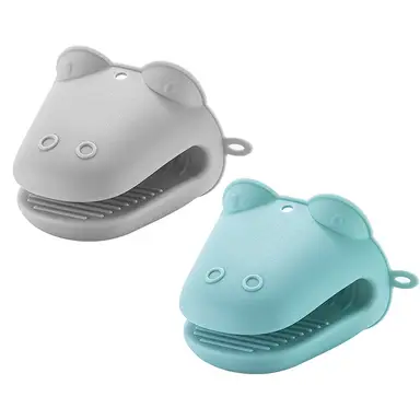 Maxcook Lot de 2 pinces de cuisine anti-brûlures en silicone pour bols, assiettes et gants antidérapants