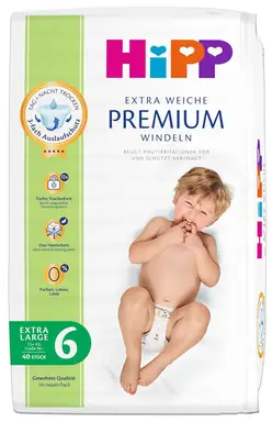 HiPP Extra Soft Premium nappies size 6 Extra Large (13kg+) 40 pieces
