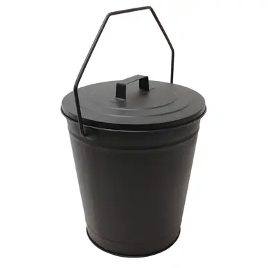 JVL Charnwood Coal Bucket Log Holder with Handle and Lid – Fireside
