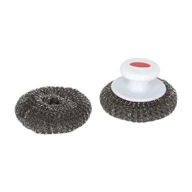 Le Marquier Lot de 2 boules de nettoyage en acier inoxydable avec poignée