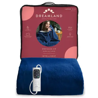 Dreamland Snuggle Up Warming Throw-Navy 120X160cm