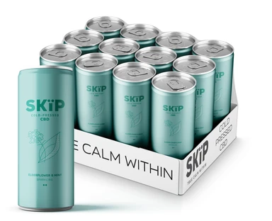 SKIP Elderflower & Mint Cold Pressed CBD - 12x250ml