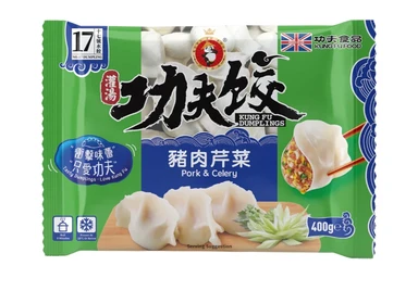 KUNG FU FOOD voeding Kungfu dumplings Varkensvlees en selderij 400g