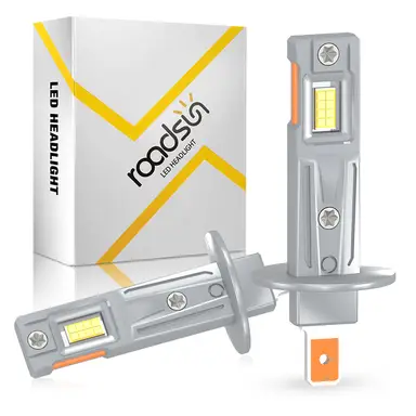 Roadsun H1 Nebelscheinwerfer-Birne, 800 % Hochleuchtstärke, 6000 K Weiß, starke Sichtbarkeit, 70.000 Stunden+, verbesserte 1:1 Mini-LED-Scheinwerfer-Birnen für Auto, LKW, SUV, Blinker- & Nebelscheinwerfer-Kombinationen