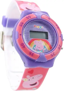 Vadobag Pepa Pig Kids Time! Montre numérique - Rose 