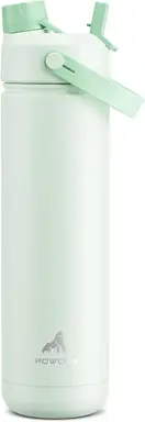 POWCAN by Meoky 26oz Dual-Opening Sports Water Bottle with Carry Handle –Light Green, New Year Sale , Top gift picks