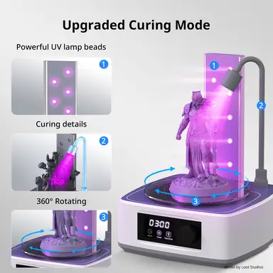 Anycubic Wash & Cure 3 2-in-1 Wasch- und UV-Härtungsmaschine für LCD/DLP/SLA Resin 3D-Drucker Waschgröße 165 × 100 × 180 mm