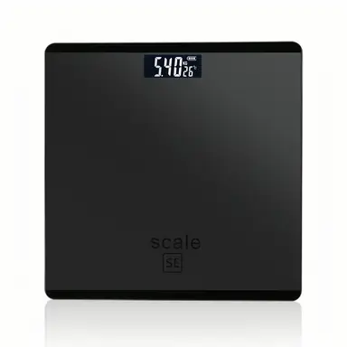 Sparoma AD-26 Gray-Black Electronic Scale – 2 AAA Batteries Powered (Batteries Not Included), 180kg Capacity, 0.05kg High Precision, 4mm Tempered Glass, LCD Display, Suitable for Bathroom, Bedroom and Home Use