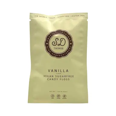 SweetDoughThings Vanilla Sugar-Free Christmas Candy Floss Pouch 12g