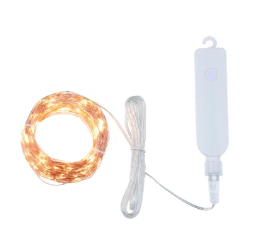 1pcs 20 meters 200 lights, copper 35 pure copper wire,Type-c ultra-thin rechargeable copper wire lamp,  lamp distance 10cm, tail line 2 meters, 500 mAh lithium battery, timed eight-function flashing, typC data cable, 1 set, box packaging