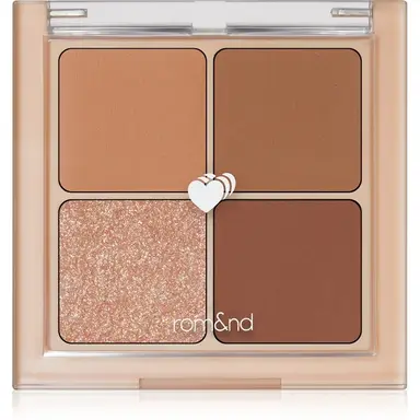 rom&nd Better Than Eyes 4 ColorsㅣPalette de fards à paupières composée de teintes chaudes et naturellesㅣOmbres à paupières cosmétiques naturelles chaude (03 DRY RAGRAS) 6.5g